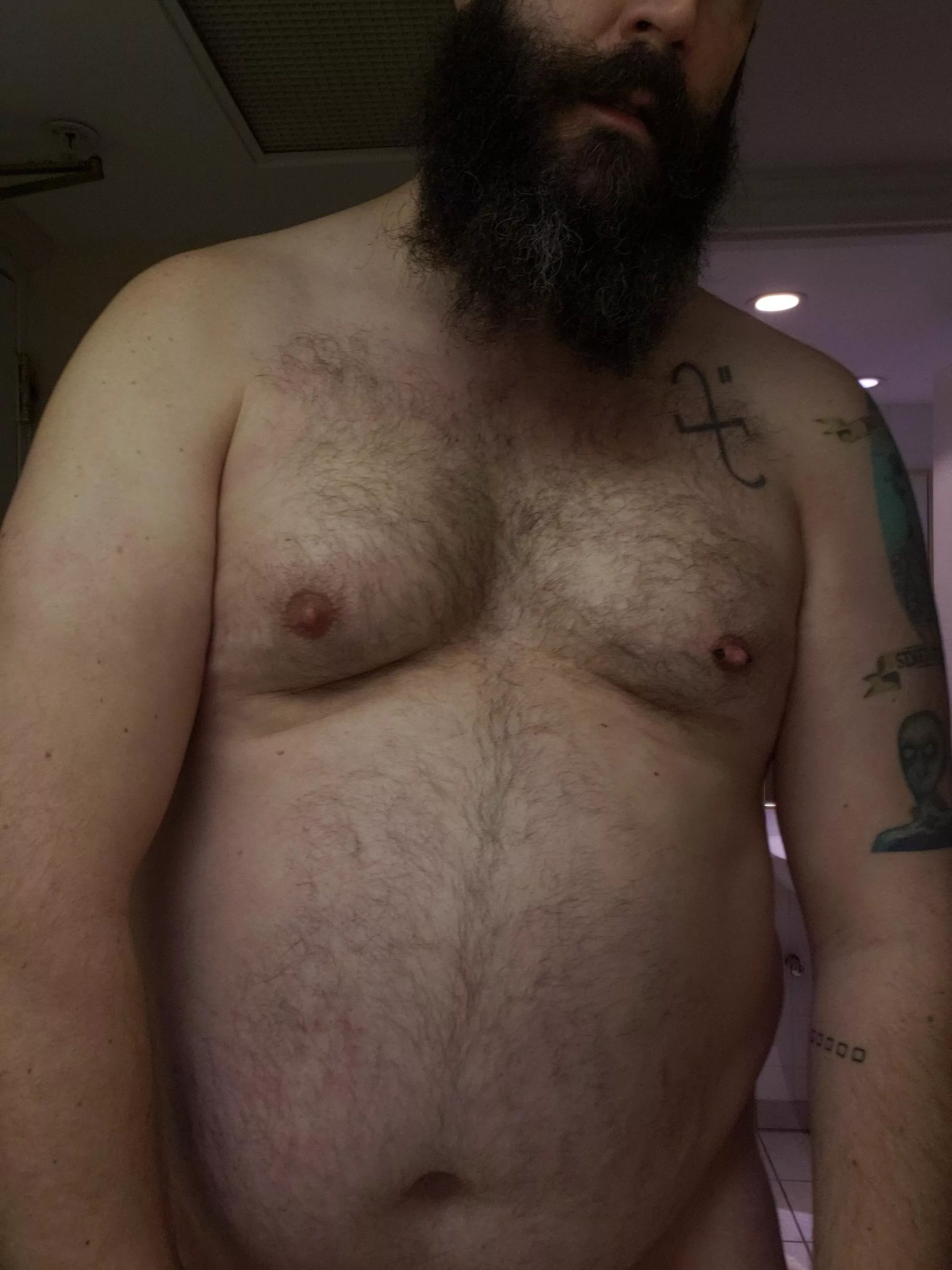 (43) Tall, fuzzy, Daddy bear top. Come on in for a hug
