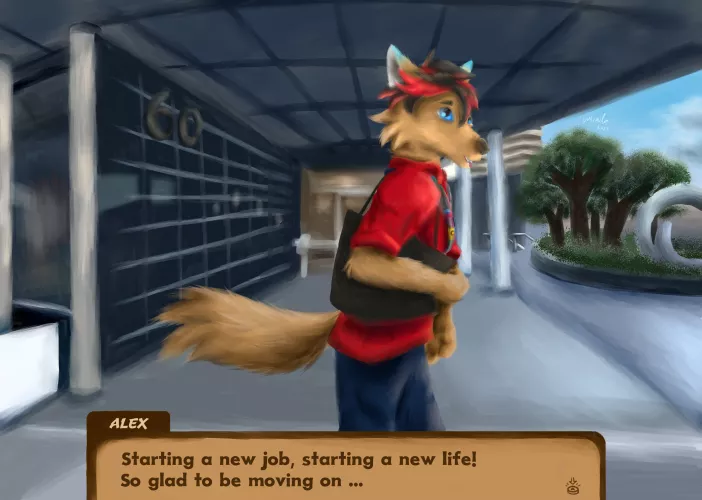 A new job, a new future! (commission, drawn by me)