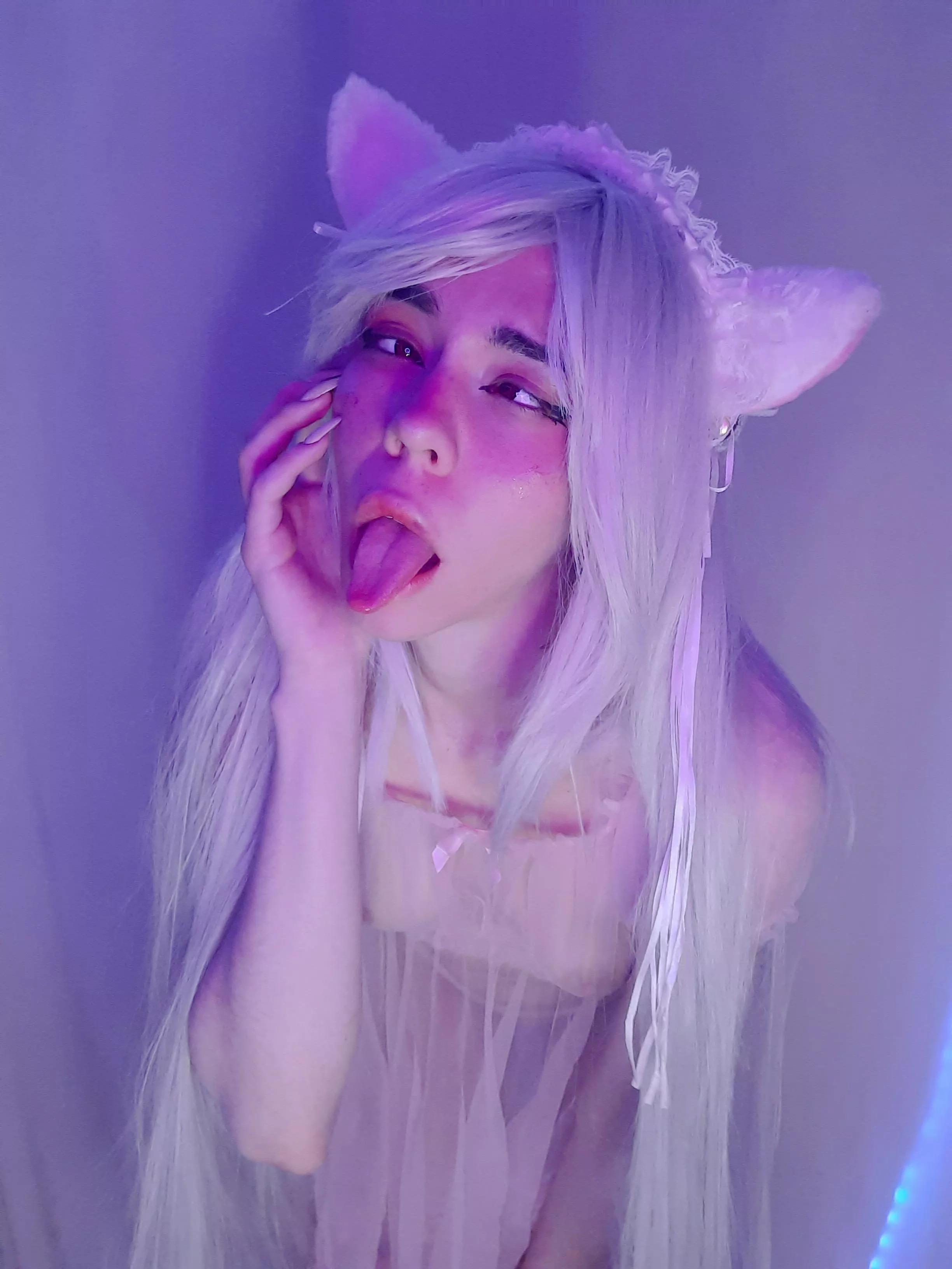 Ahegao in lilac colors