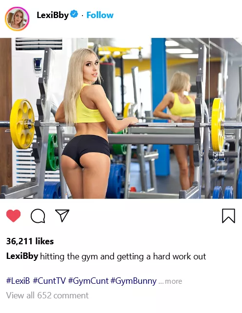 (Cuntagram) @LexiBby - wanna get sweaty with me??