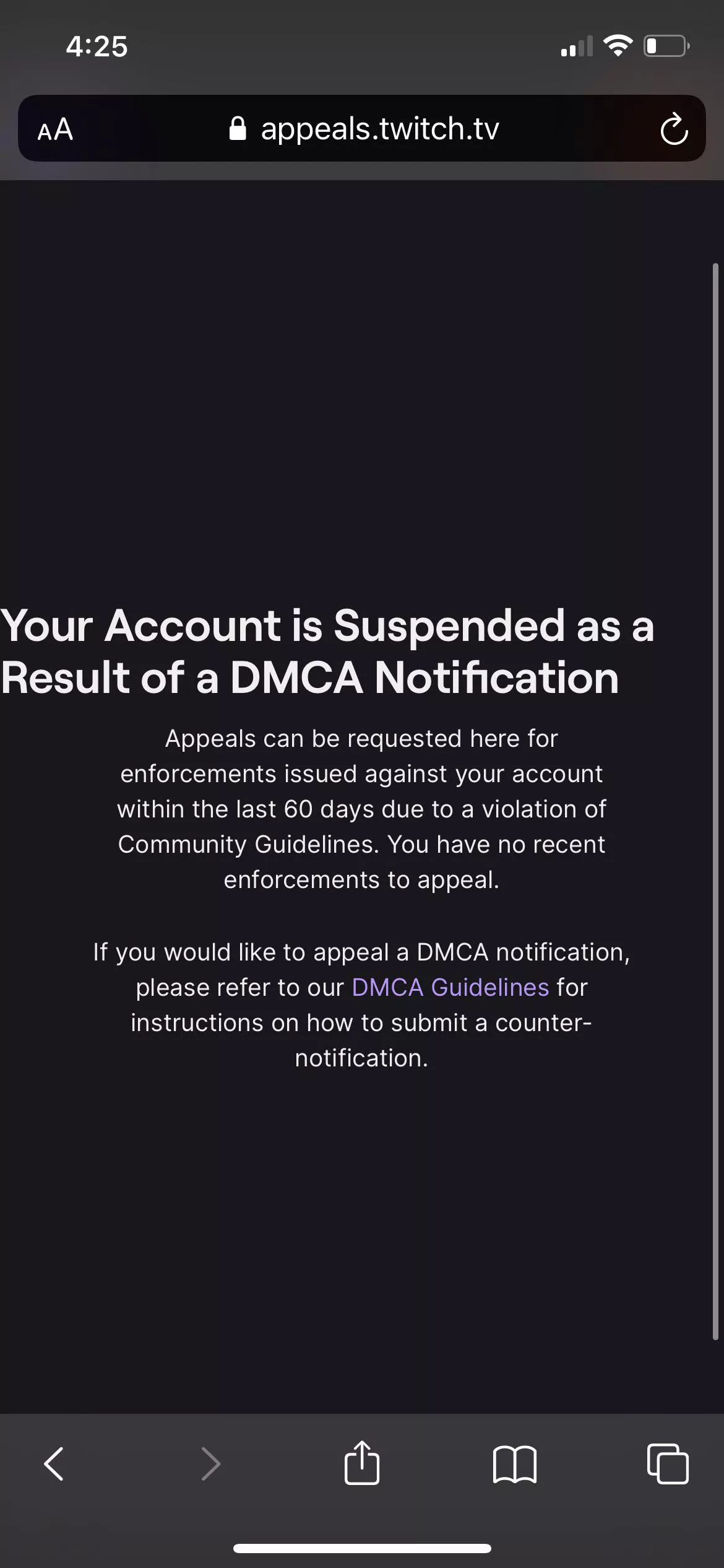 Does anyone know how long dmca suspension are? And how long does it take to email how long I’m suspended? Help