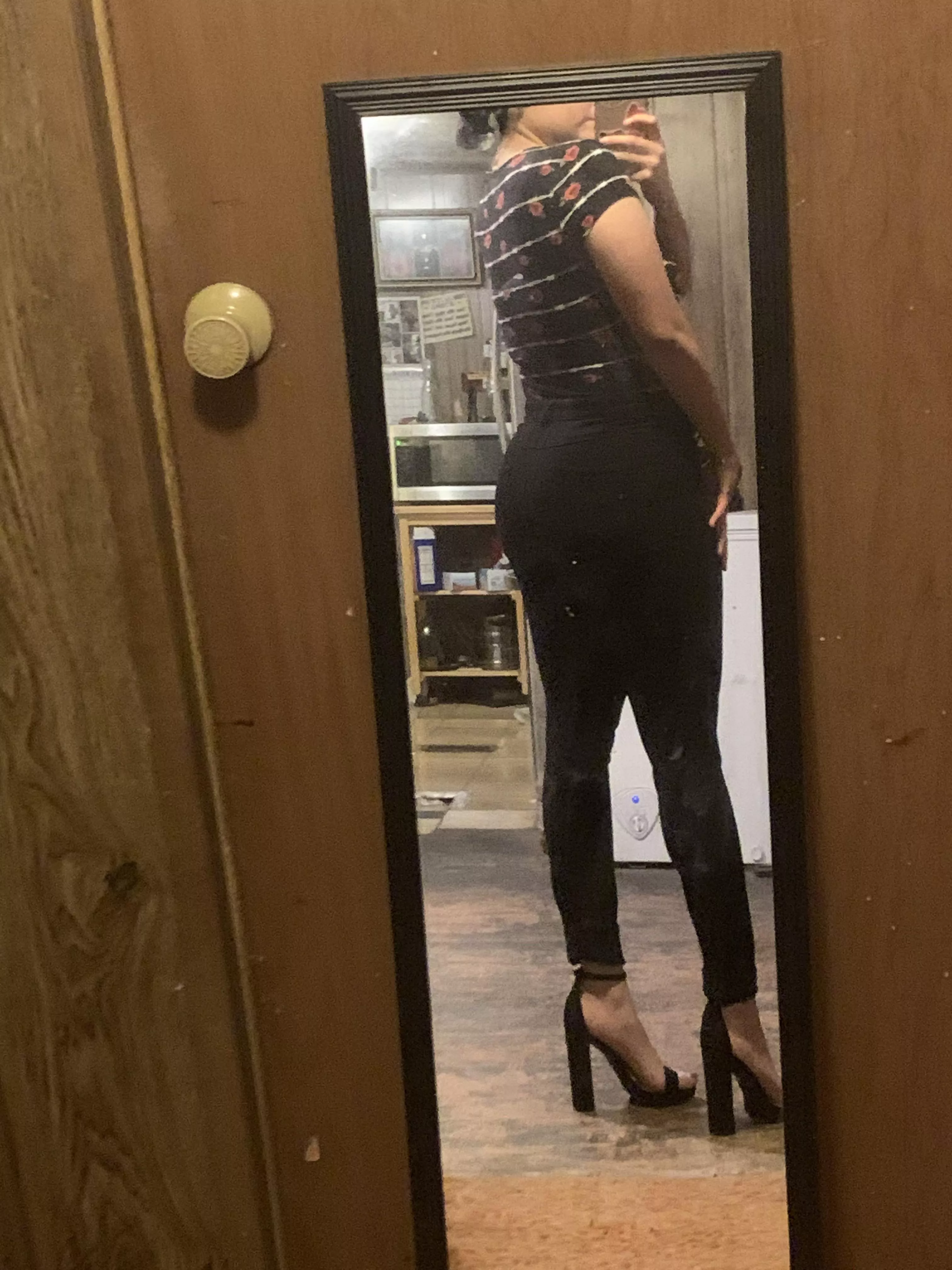 I love this picture. It really shows off my….heels 😅