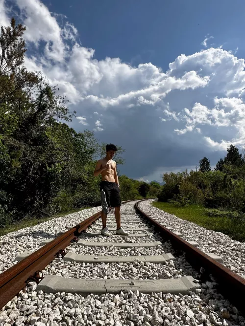 In the middle of nowhere able to do whatever I want because no-one is watching… I think