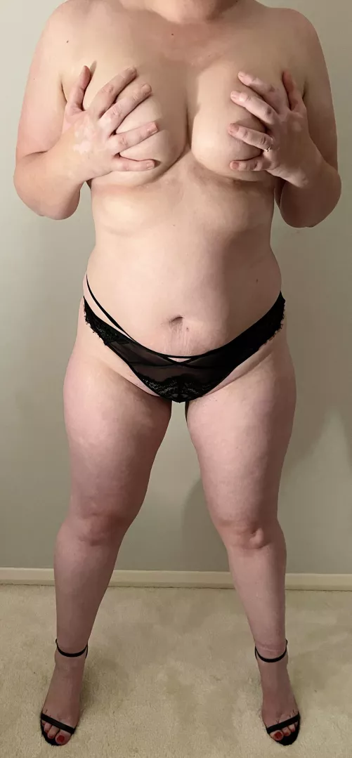 My wife, holding her own…