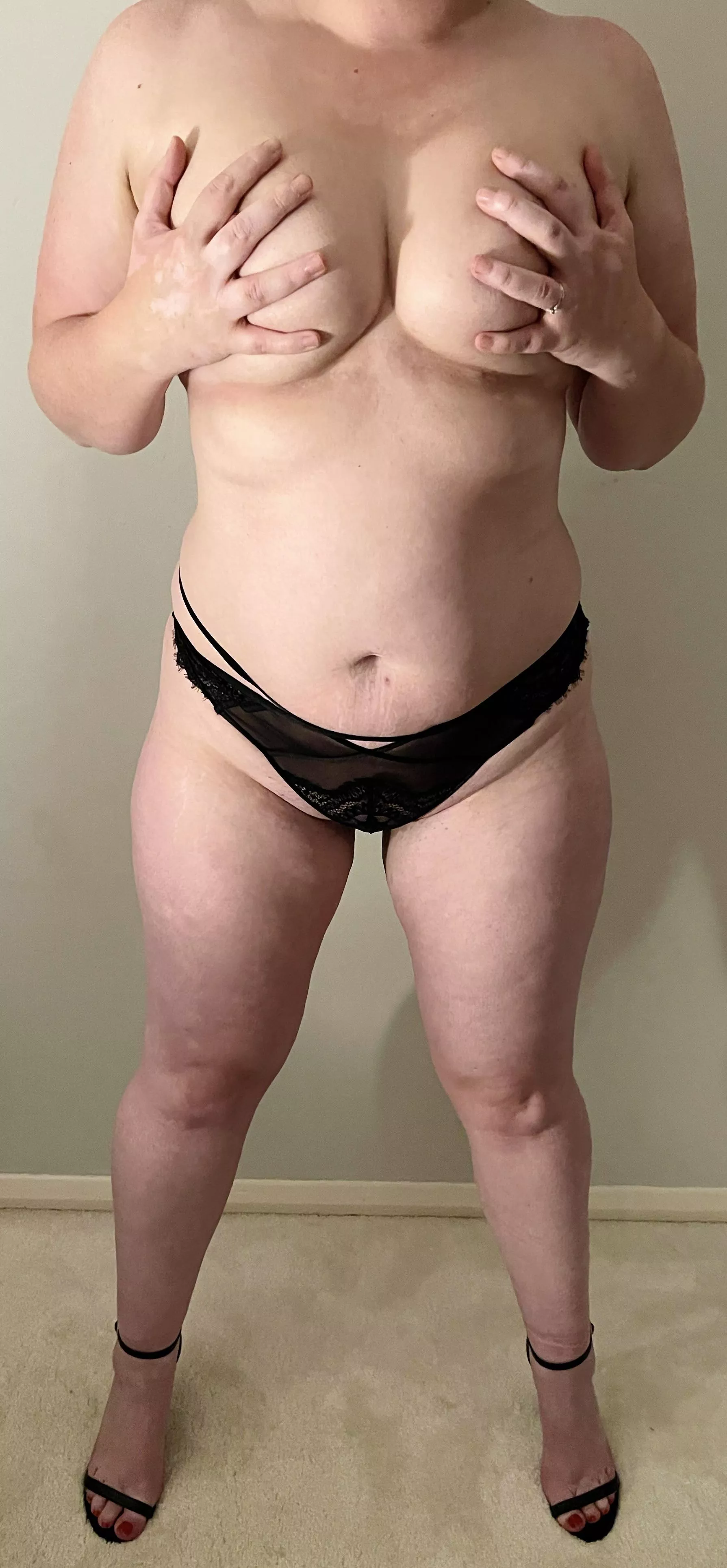 My wife, holding her own…