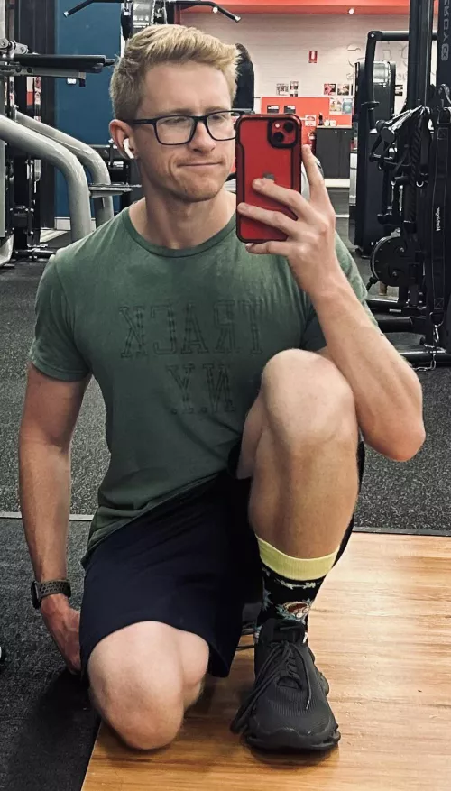 Repping the rad socks at gym