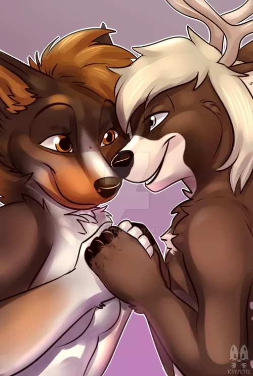 Romantic hand holding [COMMISSION] (by Krapette)