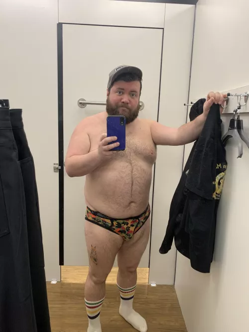 Shopping for new gloves.