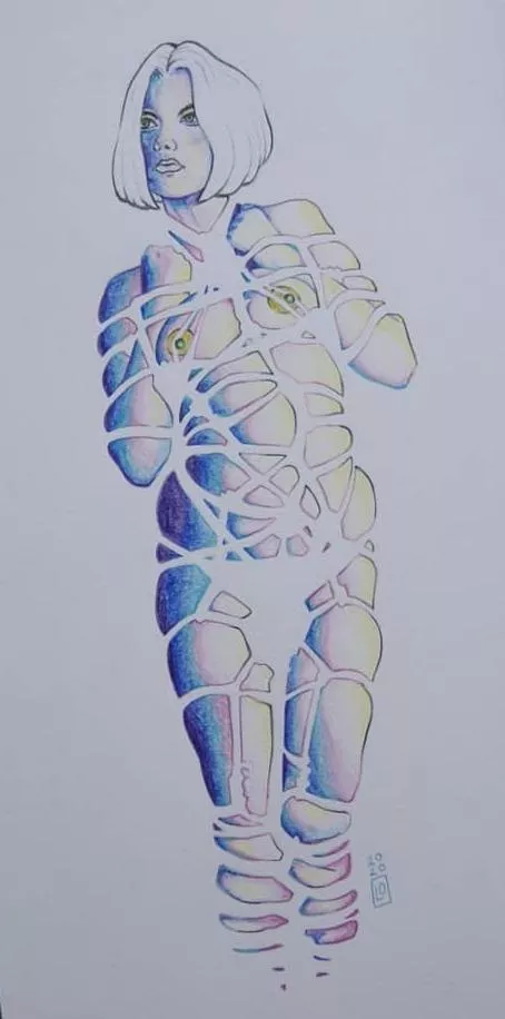 Tied-up, Me, Watercolor, 2020