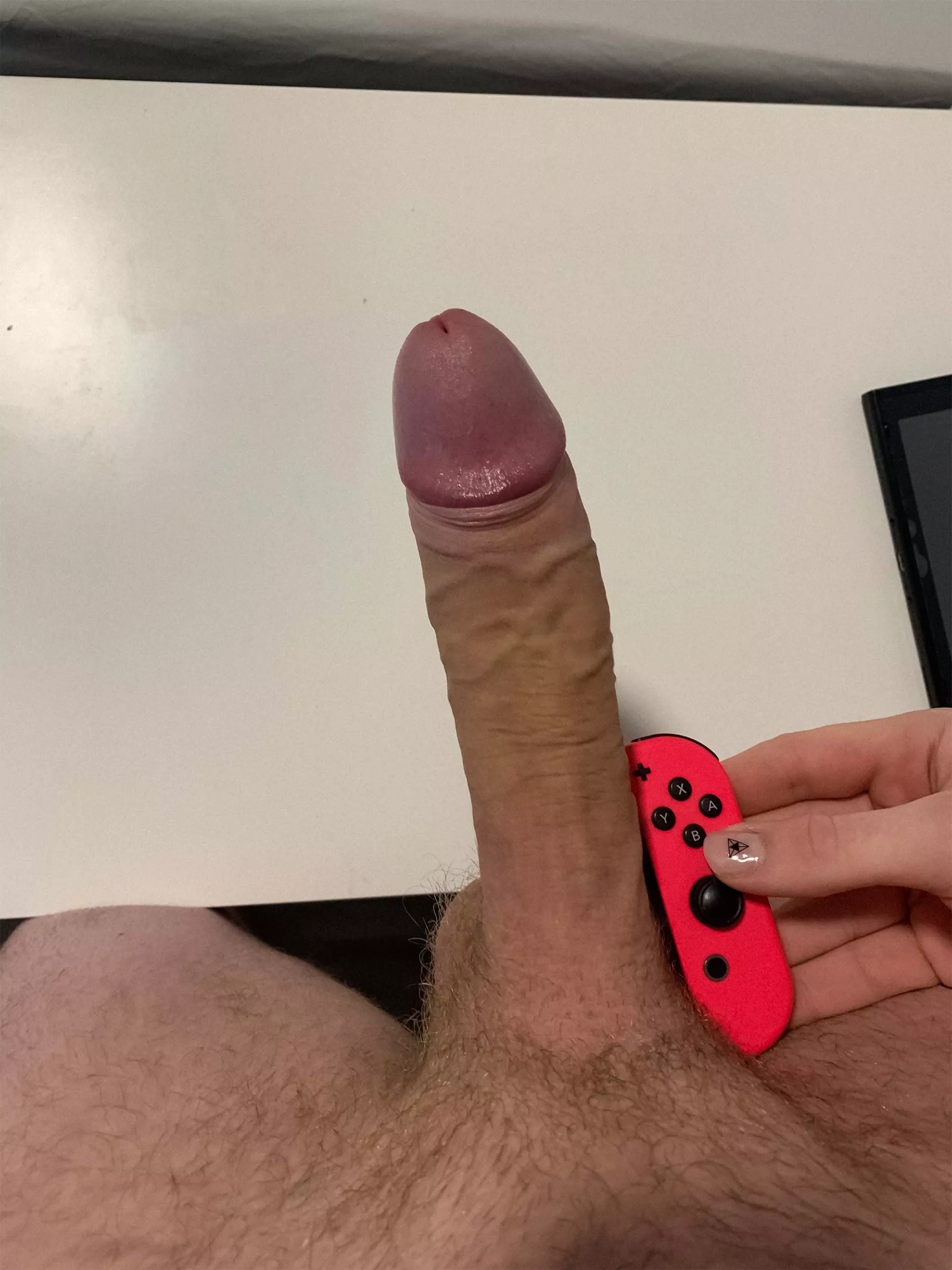 why don't you google the height of a joycon them cum back to me ;)