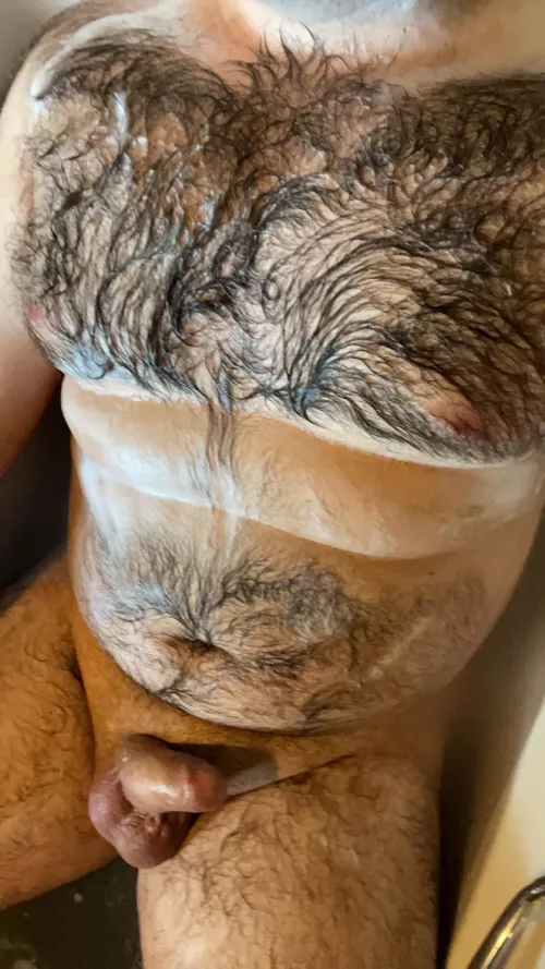 Come lay on top on my soapy body