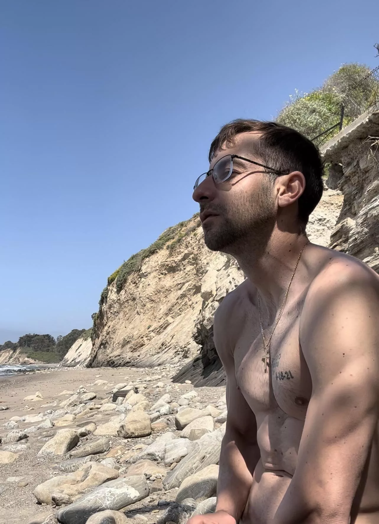 Cum jerk off with dad as we stare into the ocean 🌊