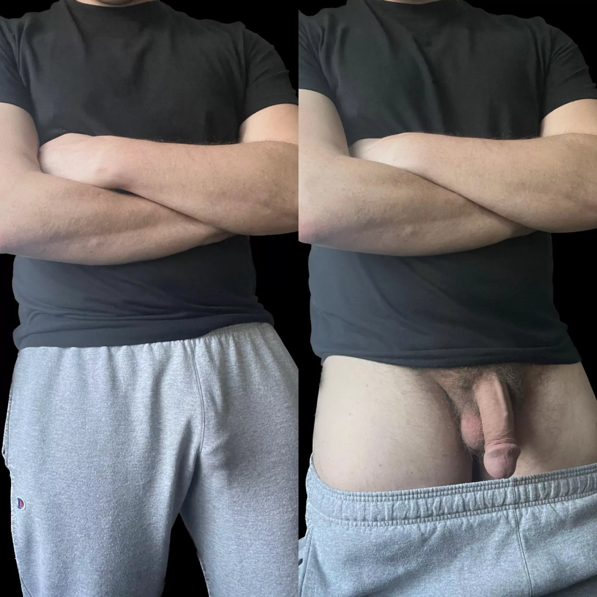 Everyone at the grocery store wishes they could see the huge soft cock that makes that huge bulge