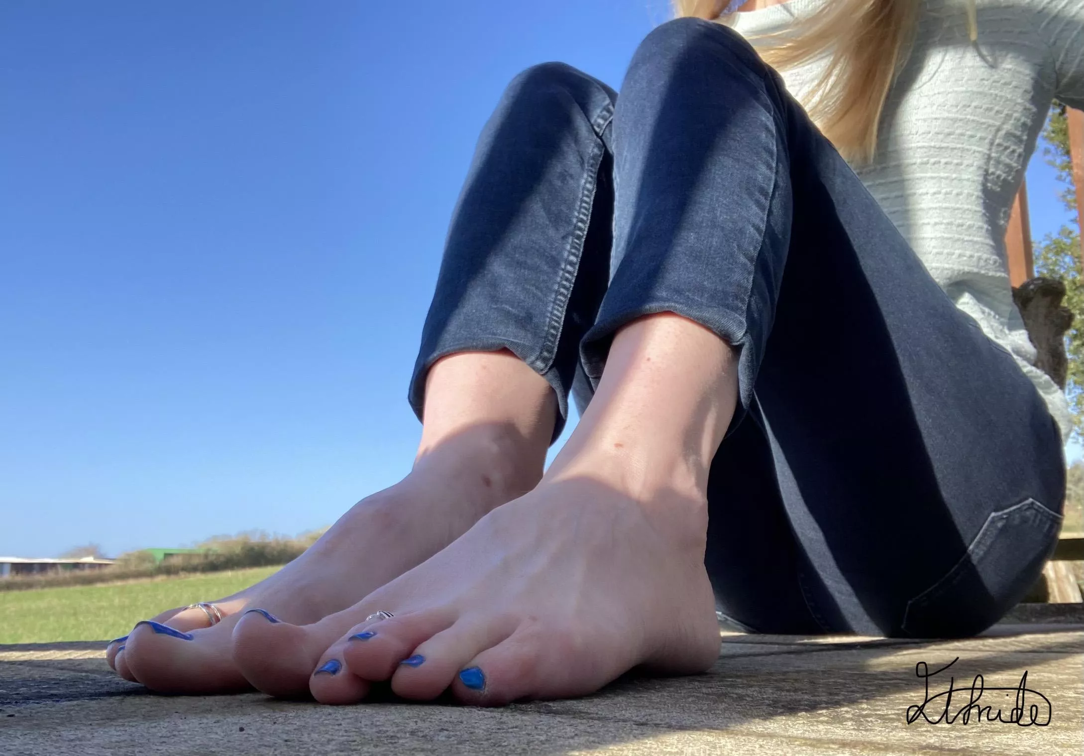 Favourite blue pedi