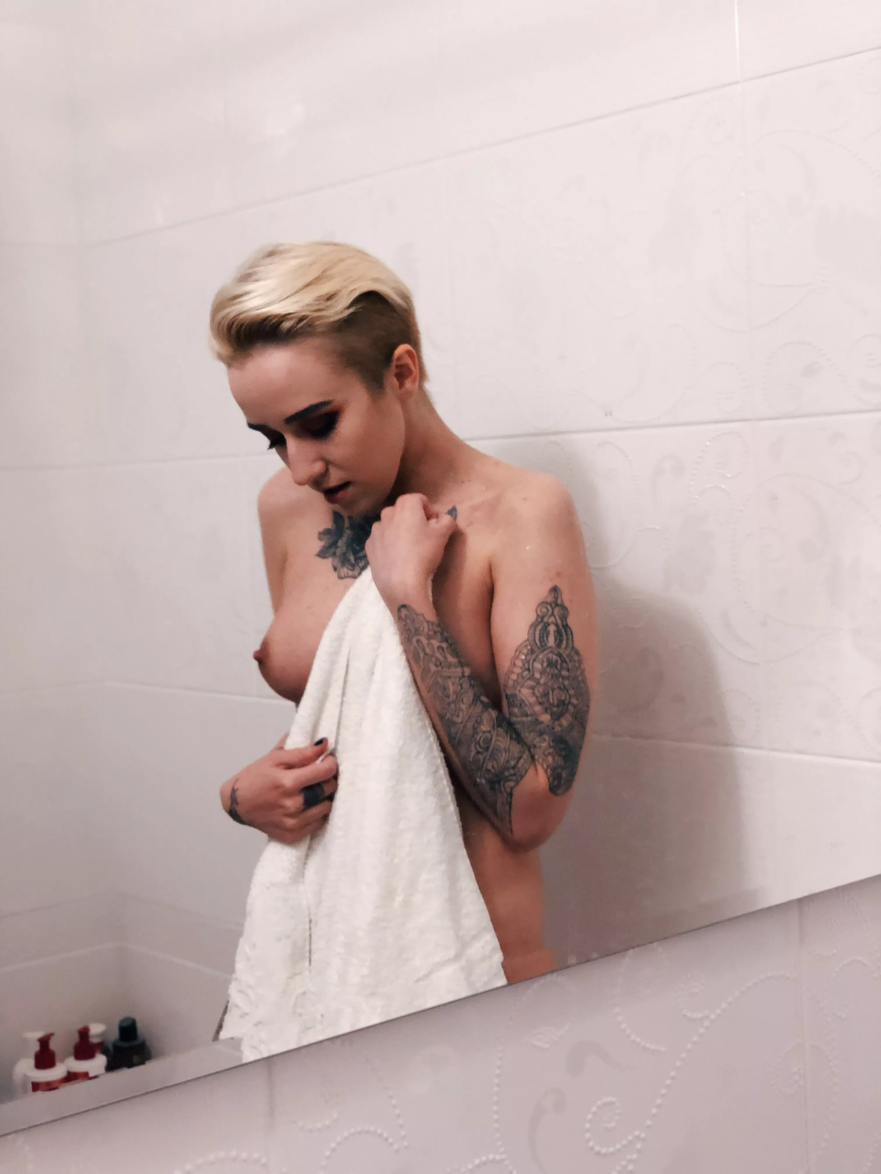 Fresh from the shower