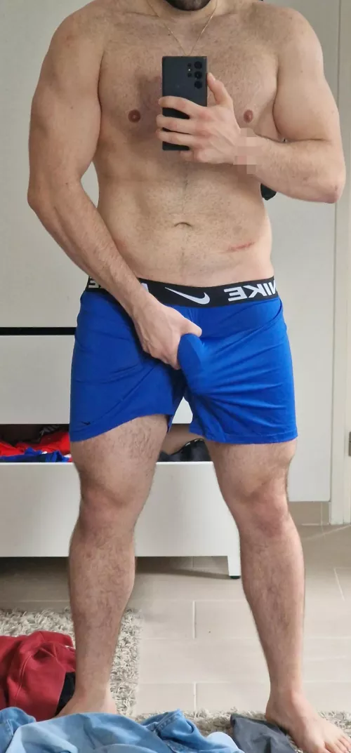 Get on you knees and pull them down.