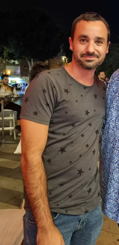 Hey there. Just me with a really funny comedian (cropped... can't know if he'd want to appear)