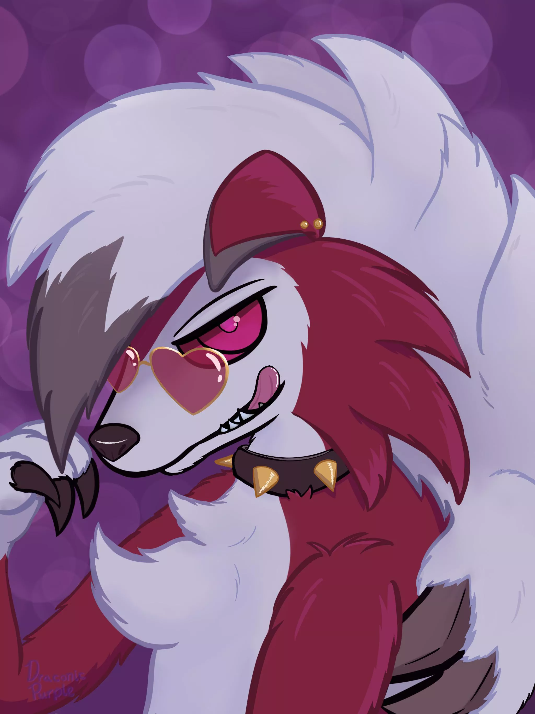 Lycanroc spotted something she likes ❤️ - Art by me @DraconicPurple
