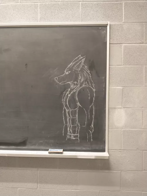 midnight chalkboard art (by me @furry_incognito)