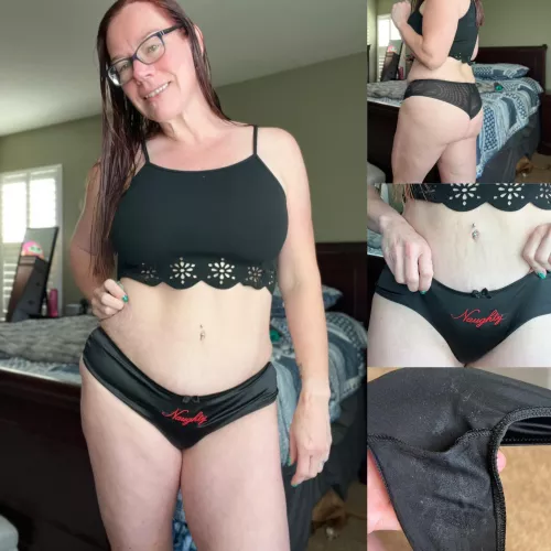 Naughty panties. :) black satin front, mesh back, already dirty gusset. Fet friendly. Add ons available… let’s get these awesome panties to you asap. See pinned menu or dm for more info [usa][selling]$30