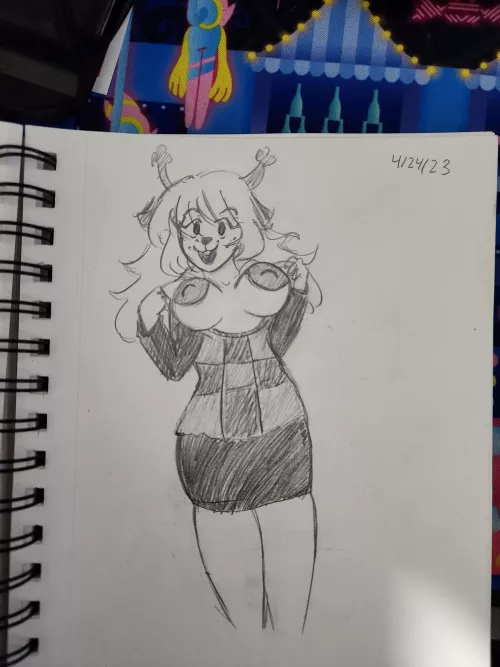 [Noelle] flashing with joy