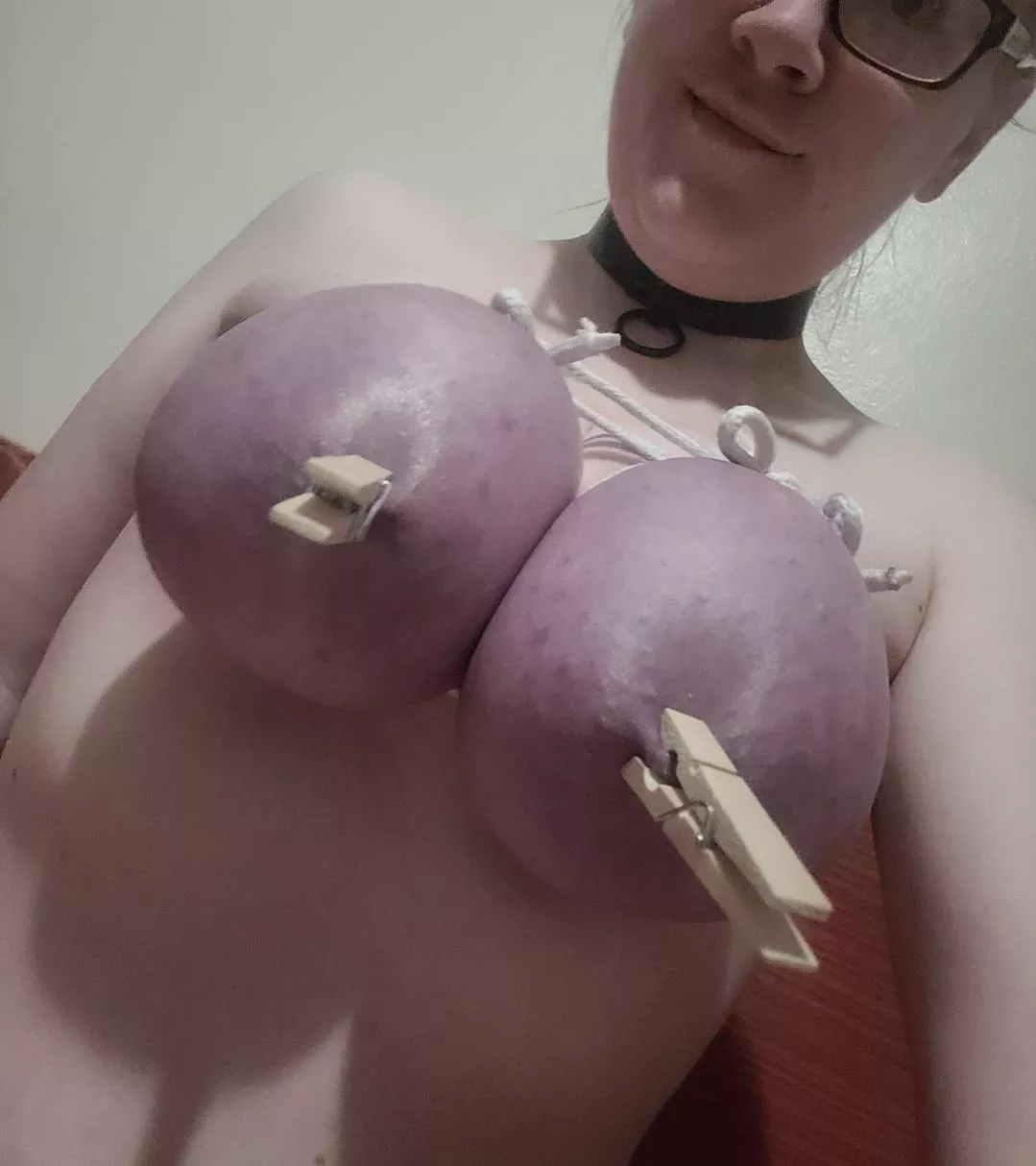 Nothing gets me wet quite like having my tits tied [f]