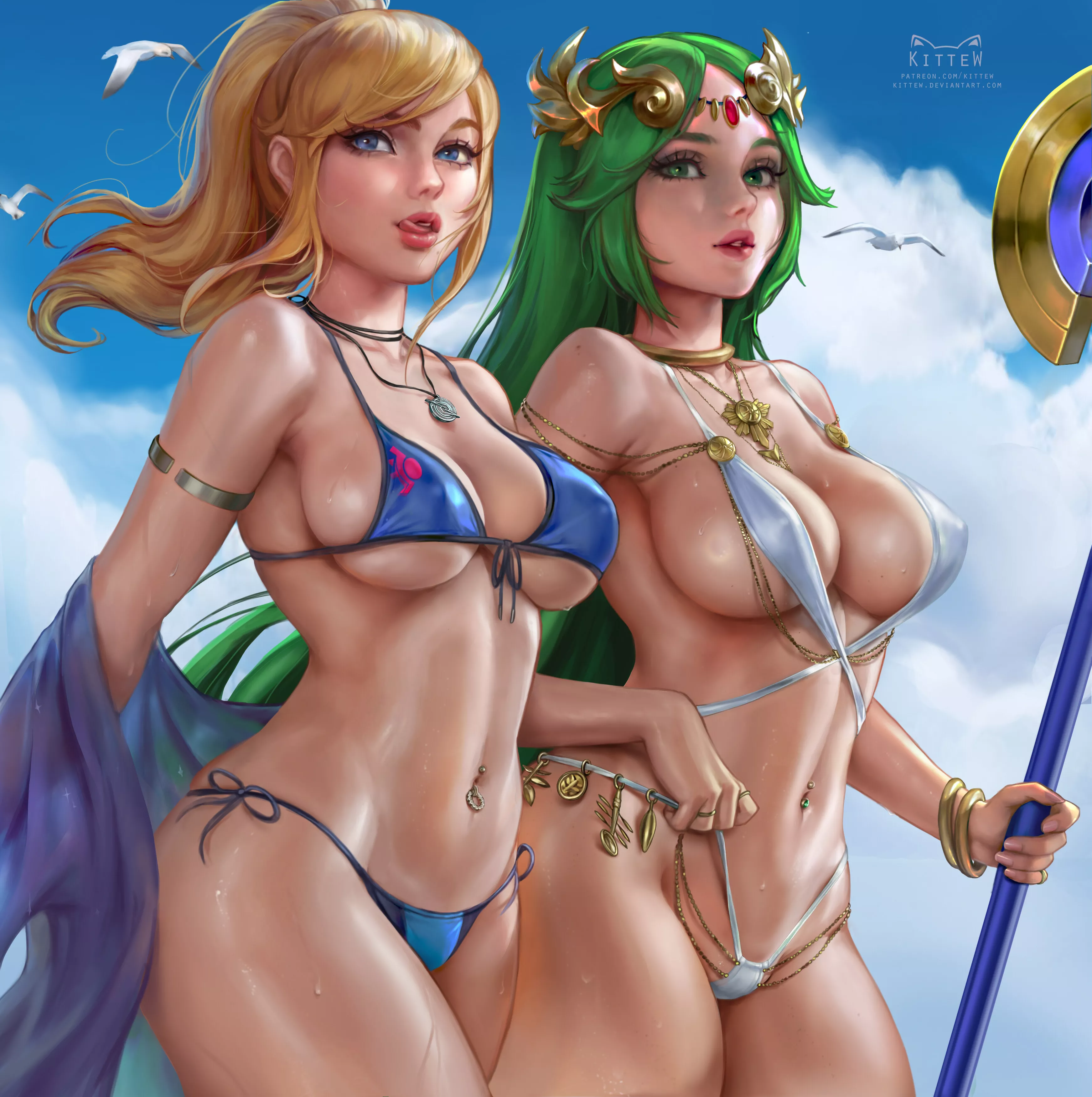 Samus and Palutena (Kittew)