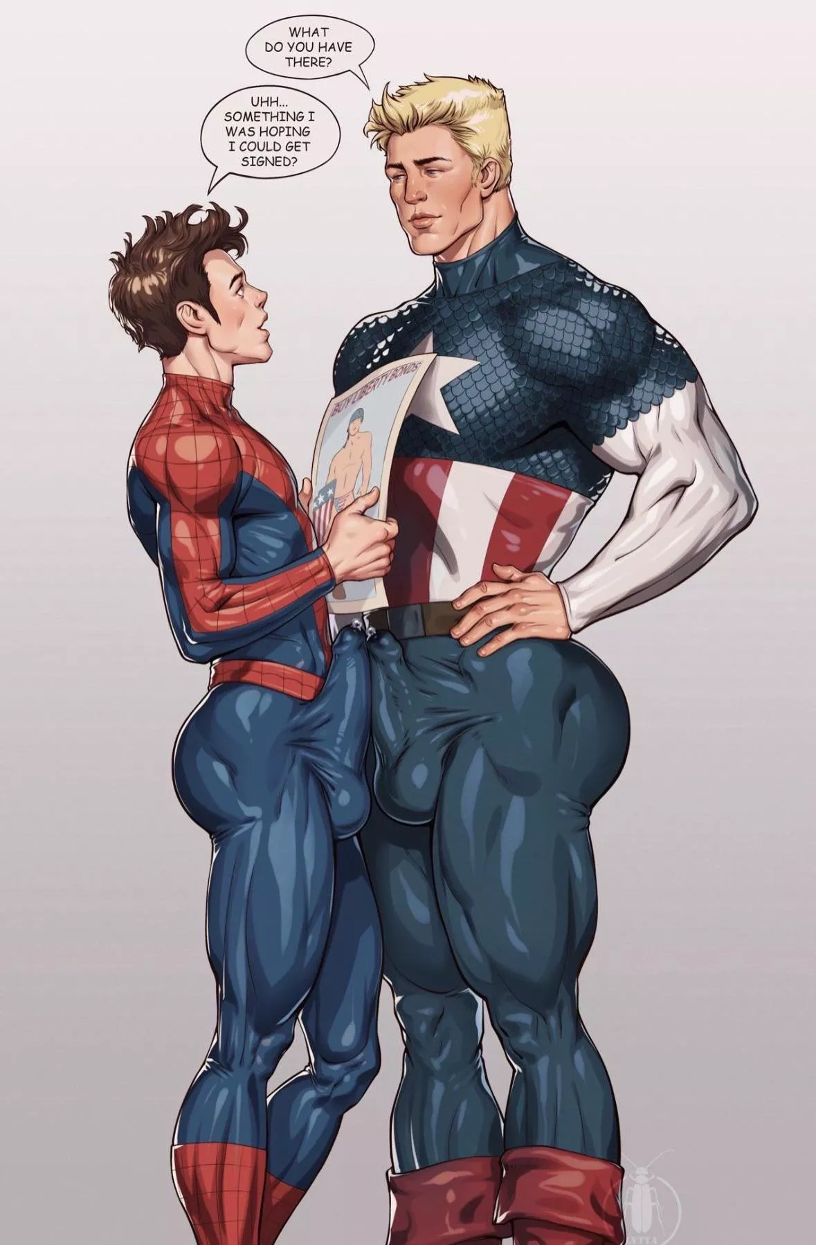 Spiderman VS Captain America: First to Cum loses. Who wins in this heated battle between twink and muscle daddy? tell us who you think will in the comments or pm me.