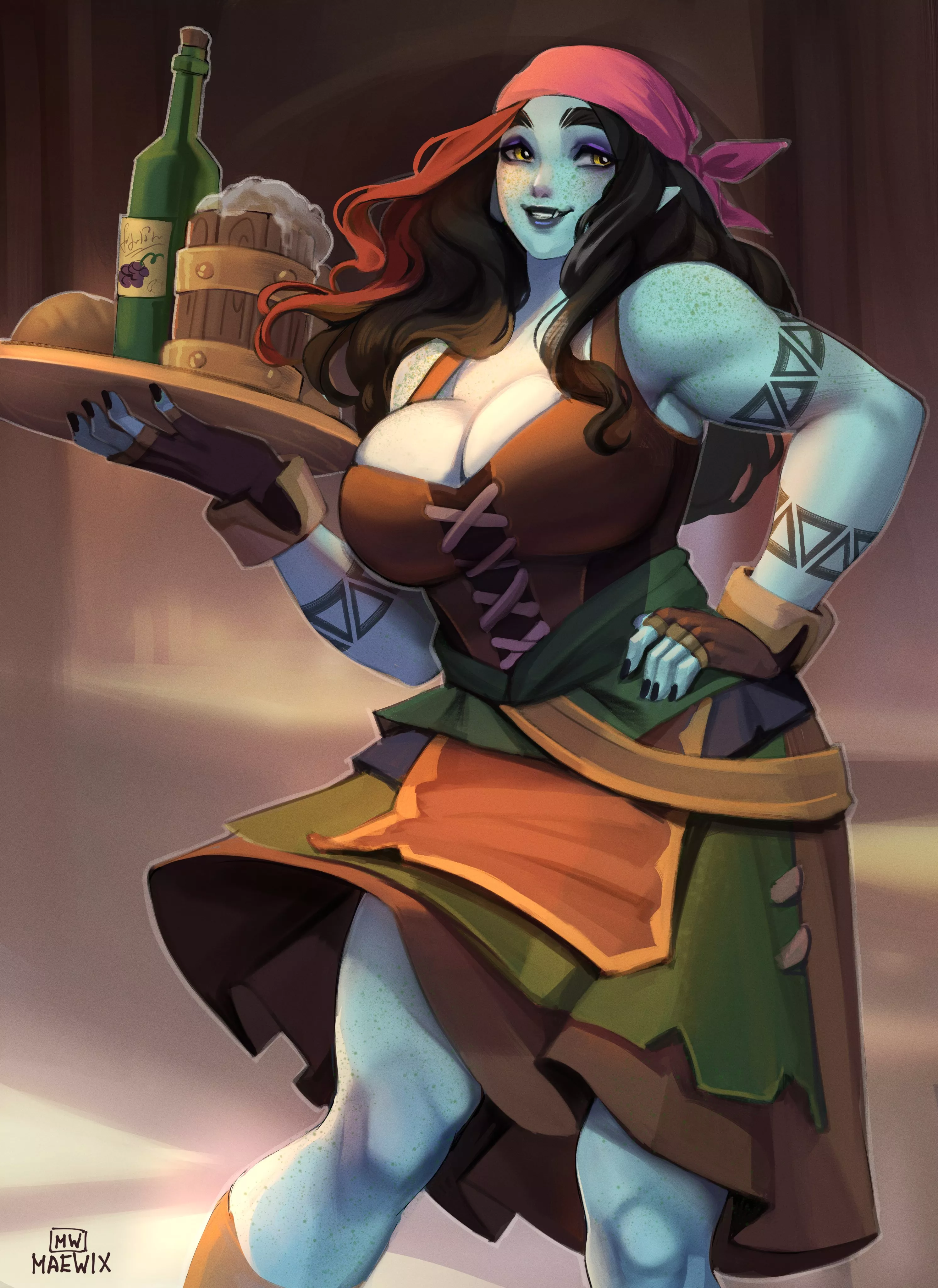 Viviane Hunt, your barmaid for tonight (Maewix)