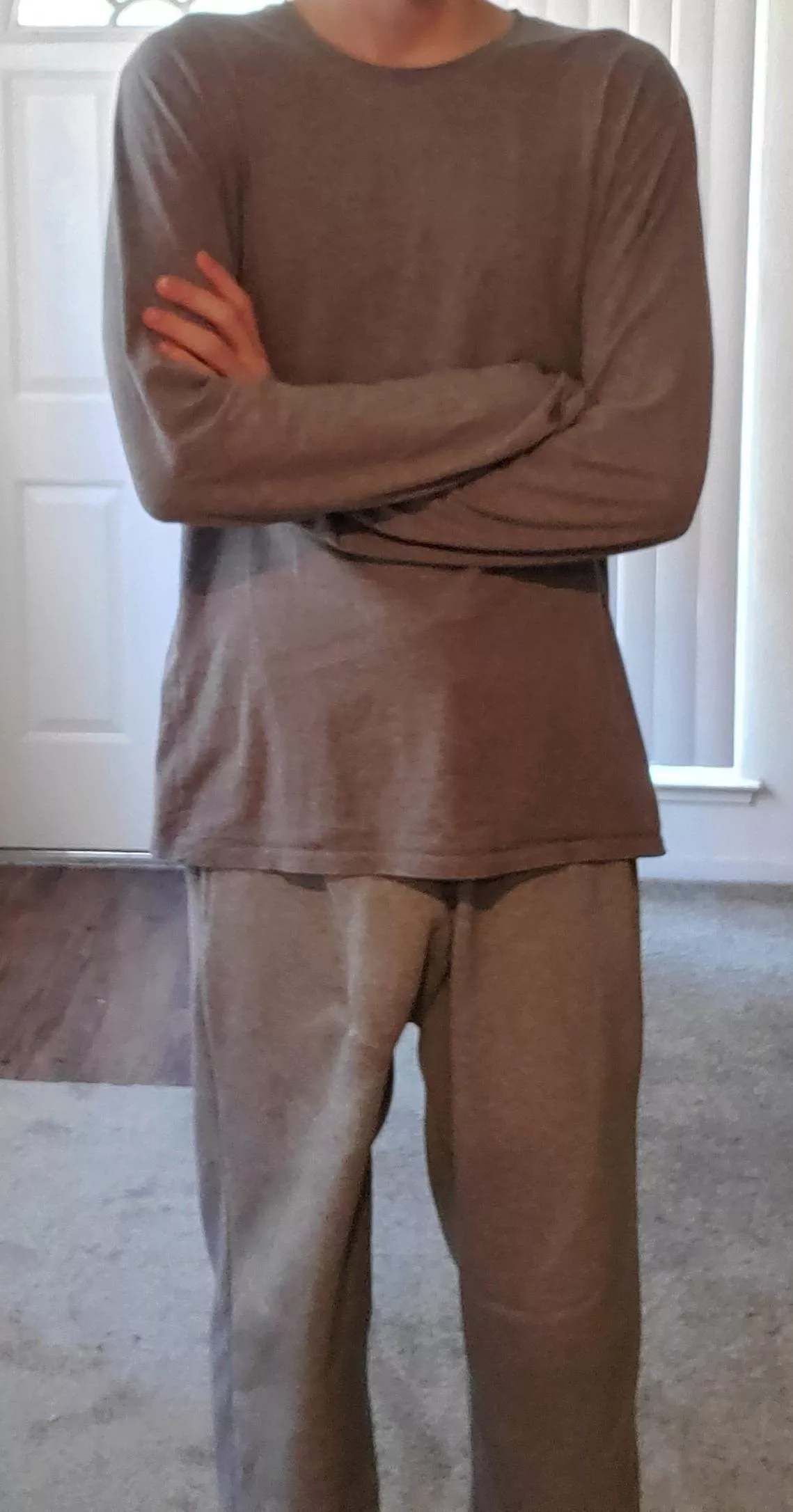 Wearing all gray today