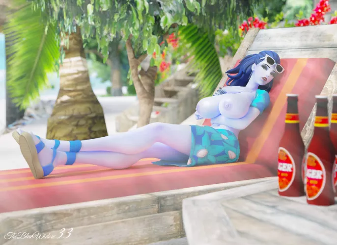 Widowmaker is enjoying her vacation (the blue widow33)