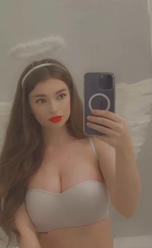 About to fall out of this tube top