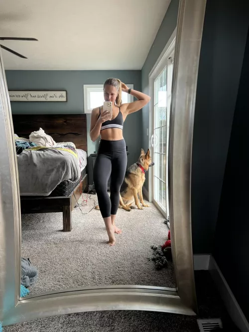 Black and white sports bra to match