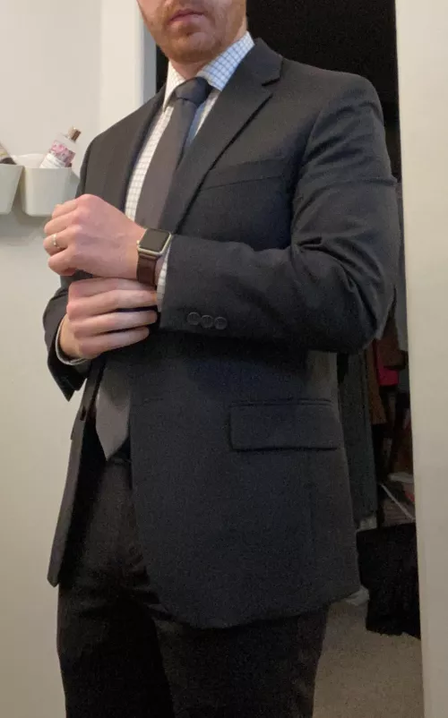 Black suits aren’t out of style are they?