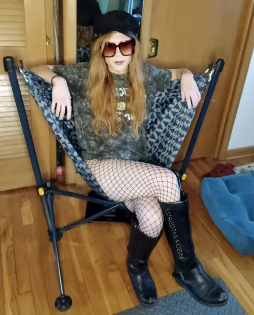 Boots pair perfectly with fishnets
