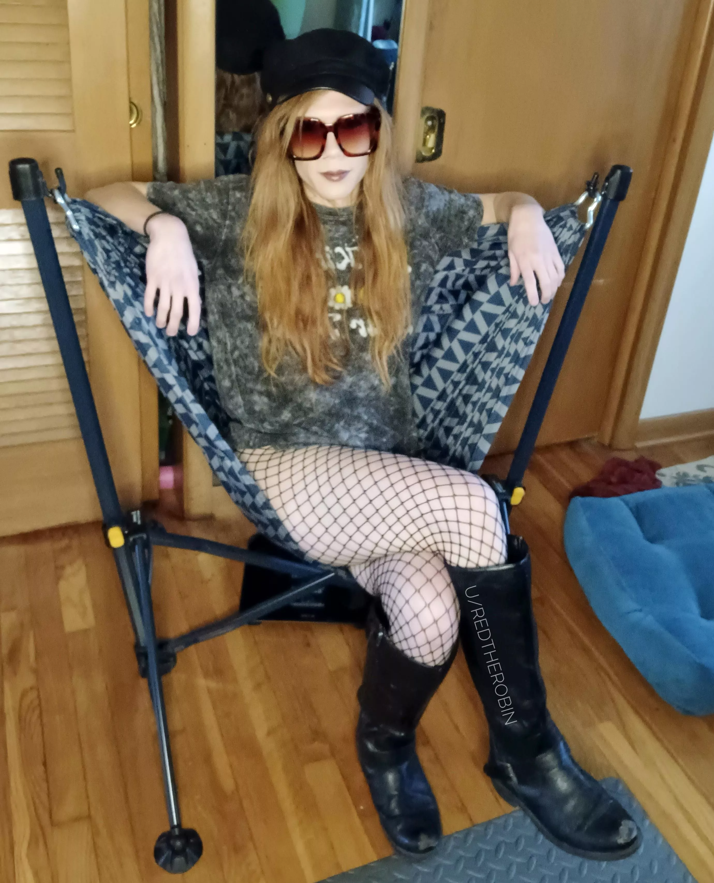 Boots pair perfectly with fishnets