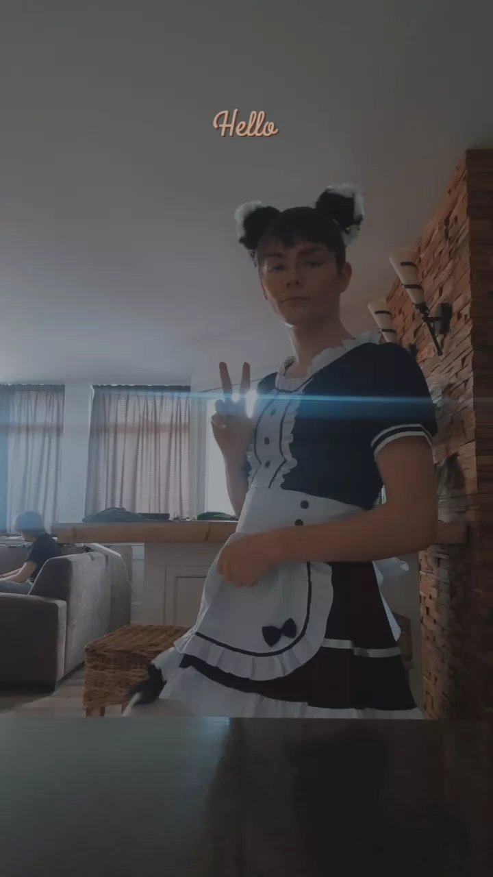 Catgirl maid 🩵🩷🤍