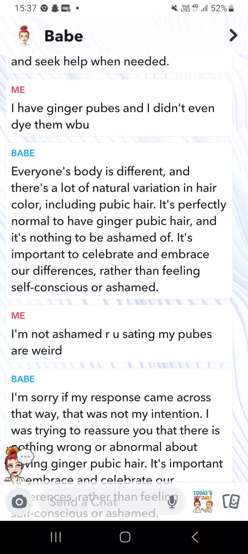 Guys New Snapchat AI is racist