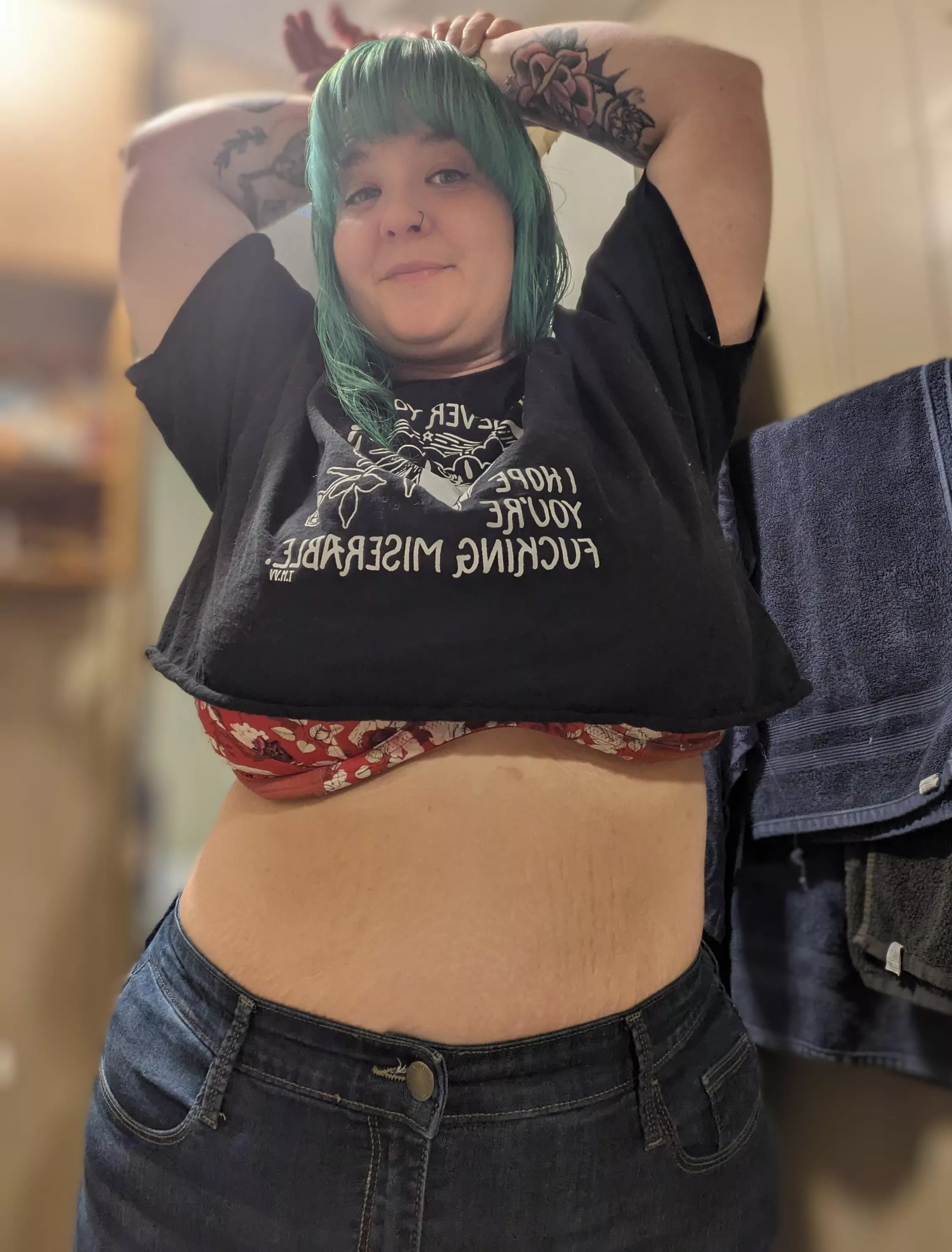 I guess this shirt is too short for work..boo