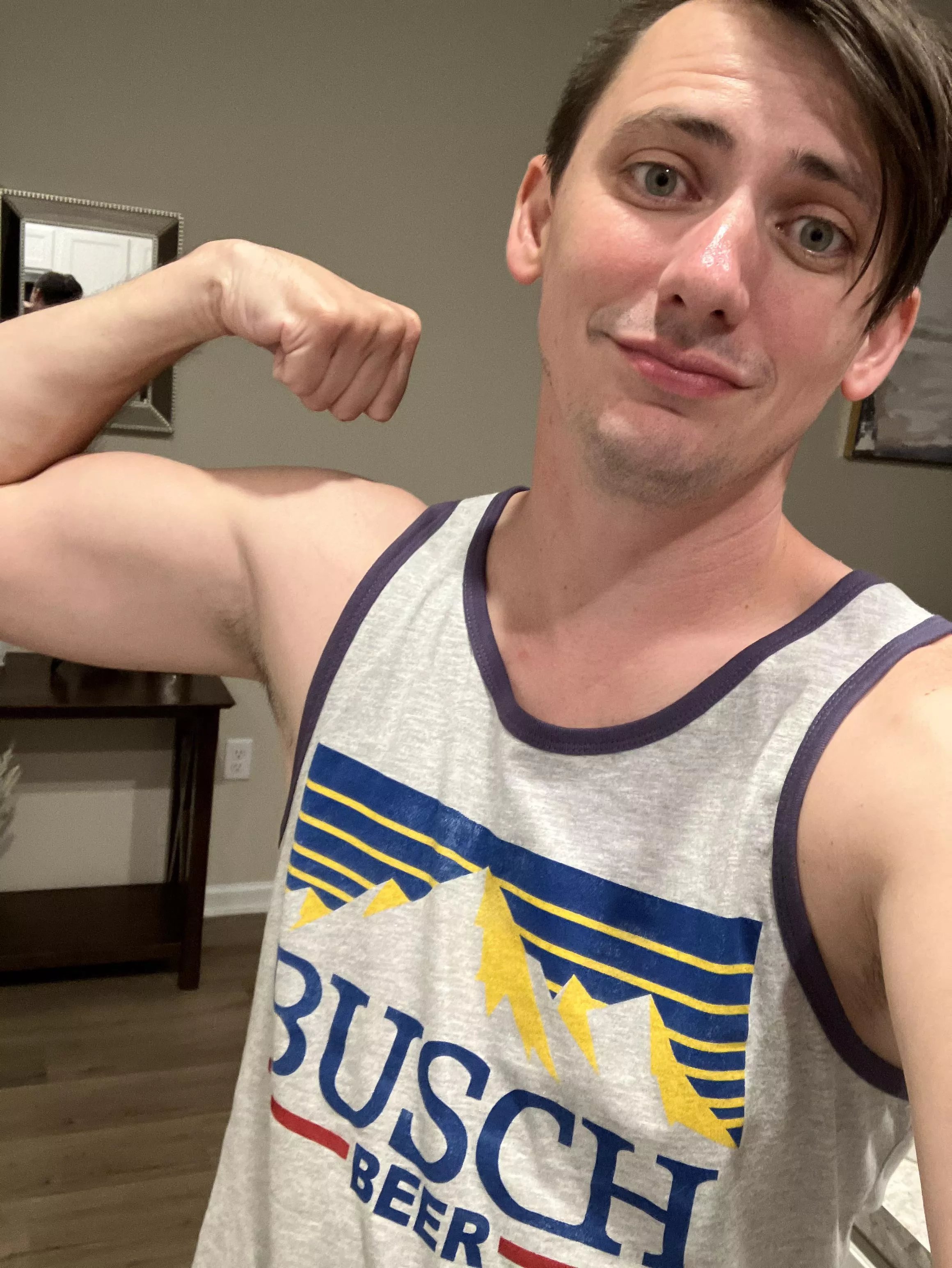 I used to half-ass workout. First week taking it more seriously (hence, the tank top 😆)