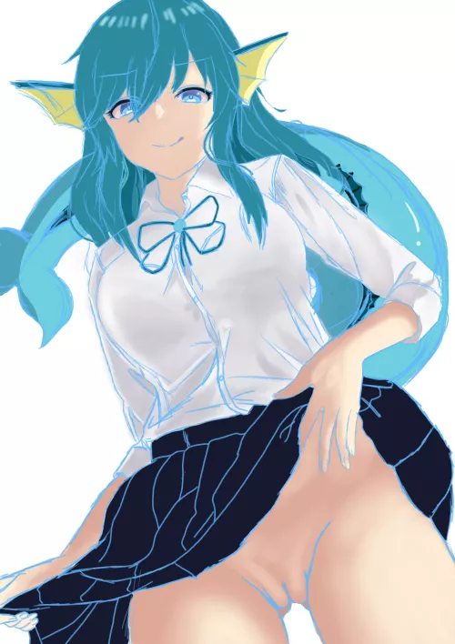 Just a sketch of a human vaporeon