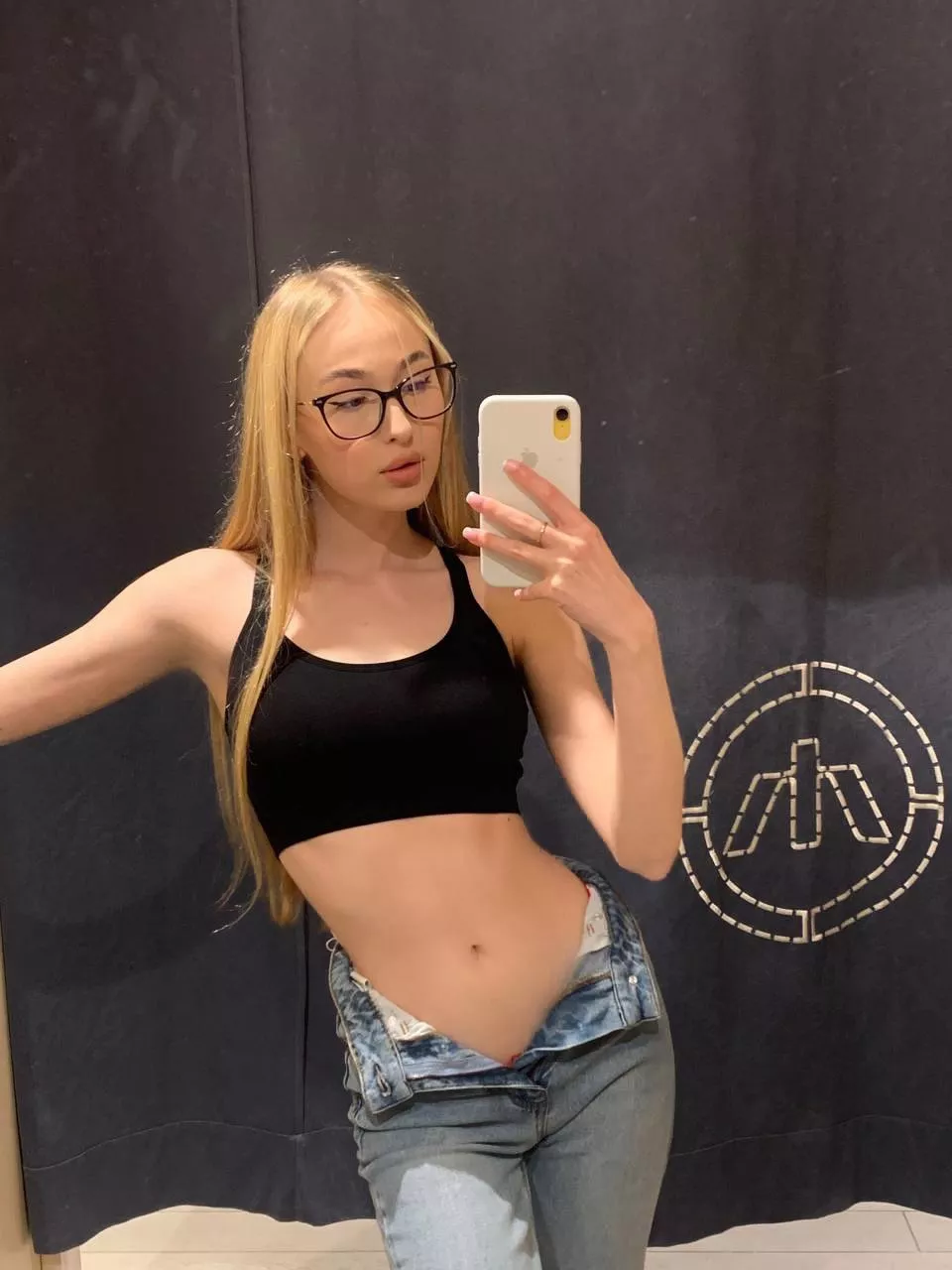 Just trying new jeans