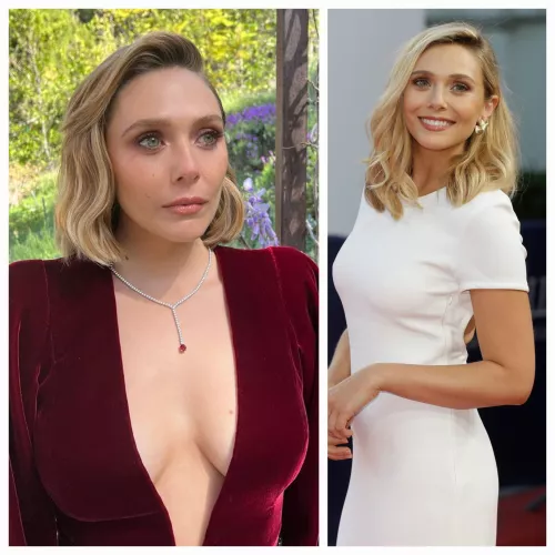 Let's get bi and naughty for Elizabeth Olsen, use my thick ass and fuck my cheeks like they're her big natural titties