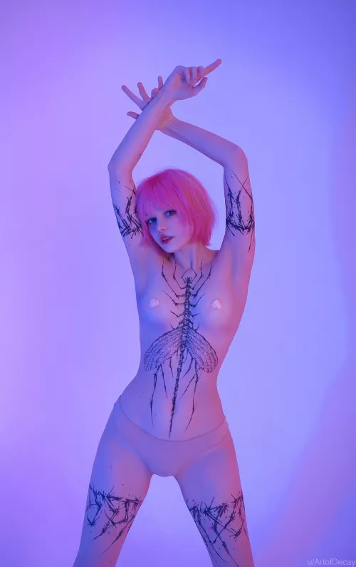 My permanent marker bodypaint on Tenletters