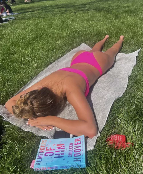 Tanning Babe in Pink