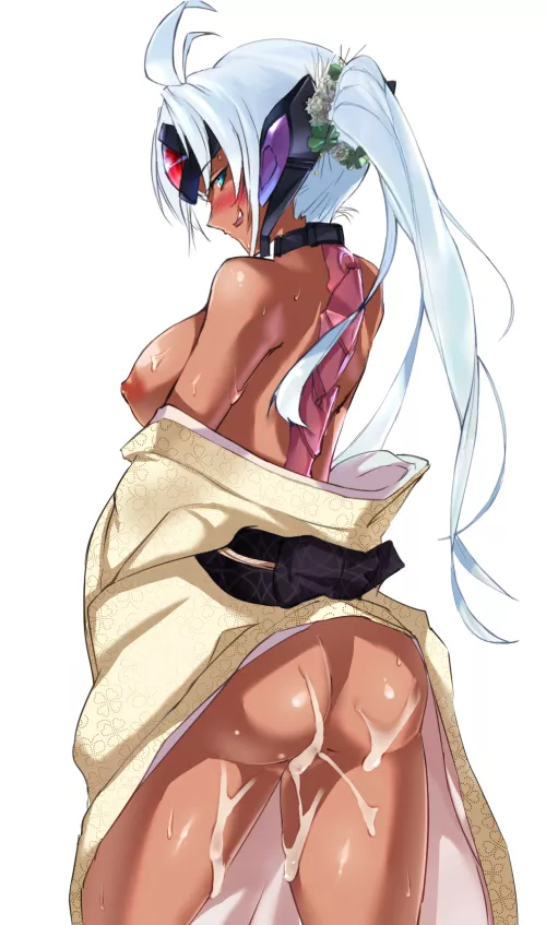 T-elos creamed after her mating and breeding session [Xenosaga] (Negresco)