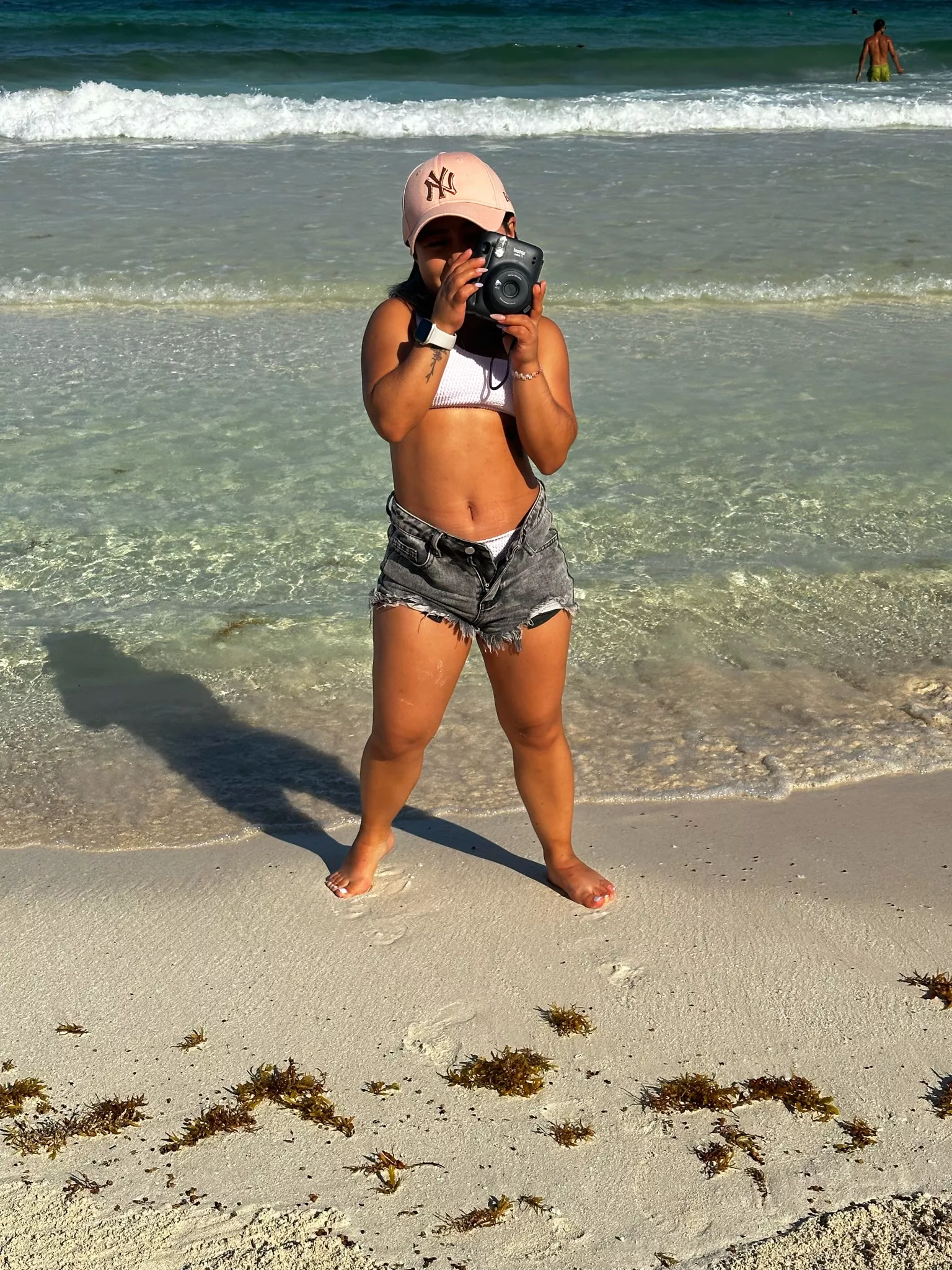 When I'm not in class I like going out and taking pictures of people with my polaroid camera