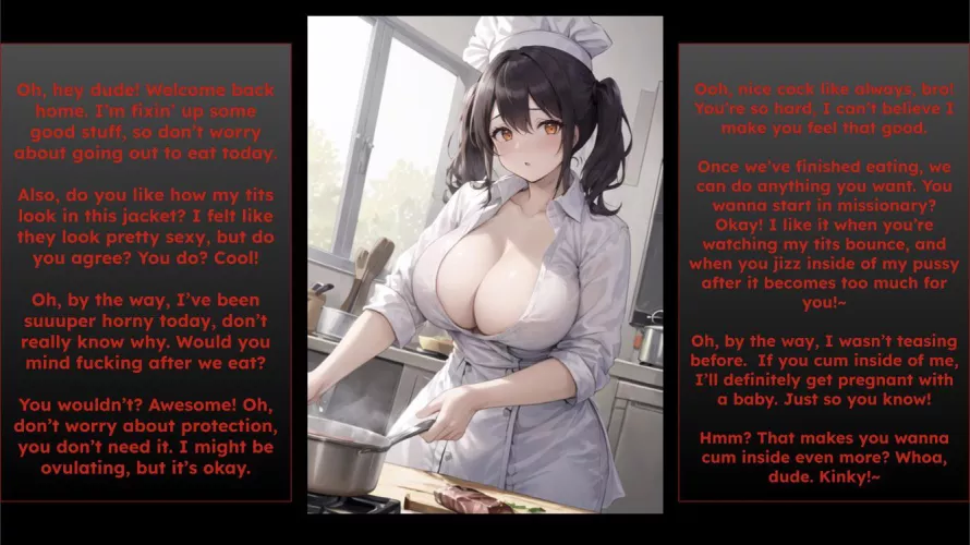 You and your roommate are very, very… VERY friendly with each other! 😅 [Wholesome] [Roommates] [Big Booba] [Cleavage] [Casual Dirty Talk] [Implied Sex & Impregnation] [Possible Romance?] {Artist: stuffyai}