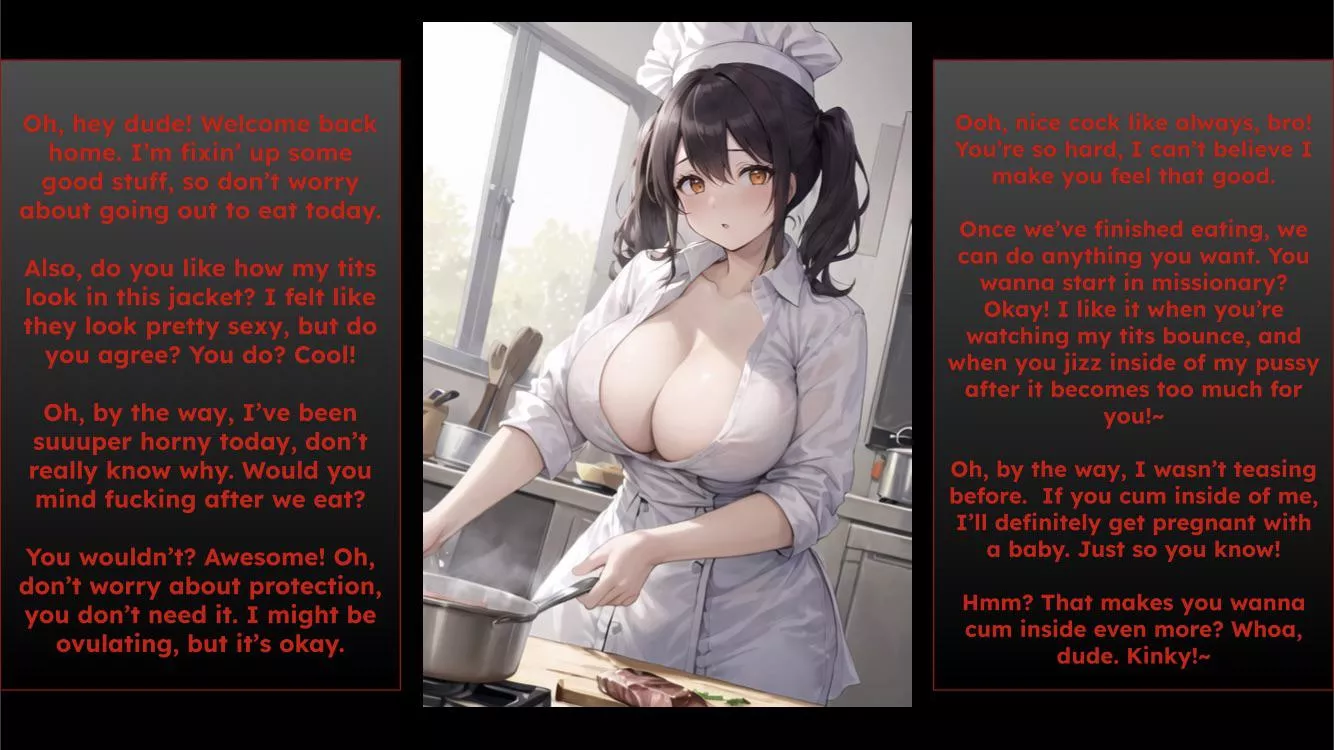 You and your roommate are very, very… VERY friendly with each other! 😅 [Wholesome] [Roommates] [Big Booba] [Cleavage] [Casual Dirty Talk] [Implied Sex & Impregnation] [Possible Romance?] {Artist: stuffyai}