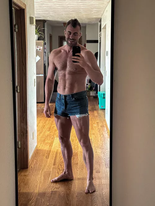 Busted out the lawn mowing outfit!